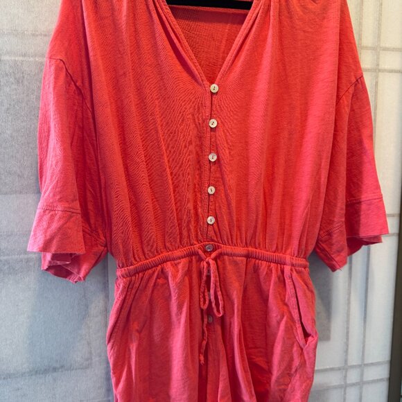 Z Supply Coral Romper, Size M, Button-Down Style - Picture 4 of 4
